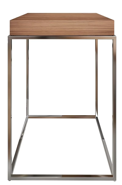 Modern Side Table With Wooden Top And Metal Frame For Living Room Decor 3d model