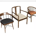 Stylish Modern Dining Chairs Three Different Wooden Frame Designs With Black Beige Brown Cushions
