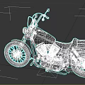 Red Classic Motorcycle With Black Seat And Shiny Metal Parts