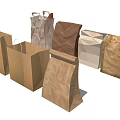 Various Shapes of Brown Paper Bags for Household Use and Shopping