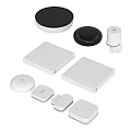 Smart Home Automation Devices Including Control Panels Sensors And Wireless Buttons 3d model