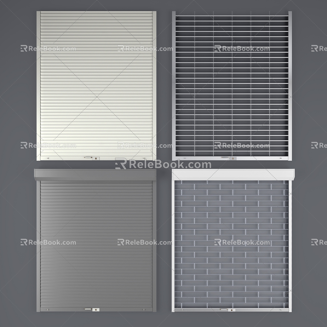 Roller gate crystal roller gate roller door roller shutter door transparent roller gate 3d model