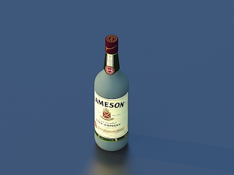 wine bottle white wine food 3d model