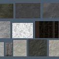 Various Wall Textures and Materials Including Stone Brick and Concrete Samples 3d model