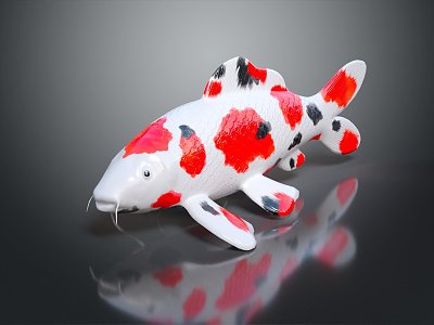 Modern Fish Koi Ornamental Fish Freshwater Fish 3d model