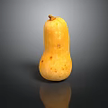 Fresh Whole Yellow Squash on Dark Background with Natural Reflection