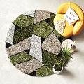 Modern round carpet plush carpet decoration 3d model