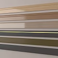 Various Colored Decorative Trim Components With Different Materials For Interior Design