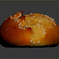 Appetizing Red Sesame Seed Bread With Golden Crust And Decorative Slits