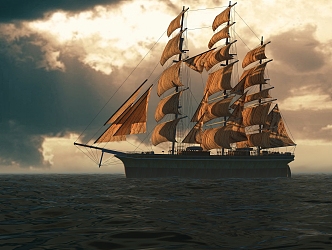 Modern Sailing 3d model