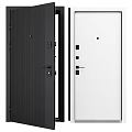 Modern Swing Door Design With Black White Surfaces And Sleek Handle For Home Use