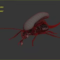 Modern beetle shape bug 3d model