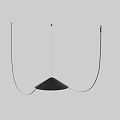 Modern Black Conical Pendant Lights With Hanging Straps For Interior Design