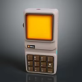 Vintage Bell Mobile Phone With Yellow Screen Gray Body And Brown Keypad