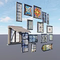 Decorative Stained Glass Window Designs With Various Patterns For Home Furniture Interiors