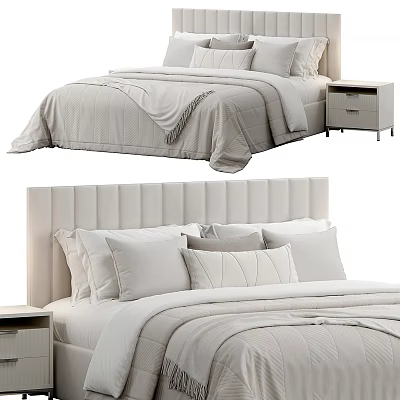 Modern Other Bed and Bedding Bed Board Quilted Soft 3d model