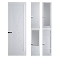 Modern Hinged Door Designs With Geometric Patterns And Glass Panels For Interior
