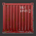 Heavy Duty Red Metal Shipping Container As Logistics Transport Storage Equipment