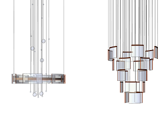 Modern chandelier 3d model