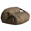 Cozy Gray Bean Bag Chair With Soft Fabric And Wrinkled Design