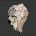 Natural Raw Stone With Light Pink And Gray Color And Rough Surface Texture