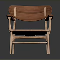 Stylish Wooden Chair With Oval Backrest And Woven Seat And Armrests For Modern Living Room