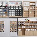 Digital Exhibition Wall Display Cabinet Display Rack Digital Product Wall Mobile Phone Store Image Wall 3d model