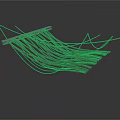 Abstract Curved Metal Sculptural Structure With Intertwined Strips And Sleek Finish