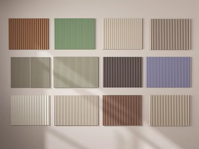 Modern wall panel wood veneer wall panel wall veneer wood veneer wood veneer background wall great wall panel modeling wall wave board 3d model
