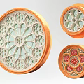 European-style window grilles cut-out window round window grilles round window 3d model