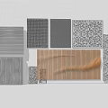 Assorted Patterned Decorative Panels With Striped Wavy And Geometric Textures