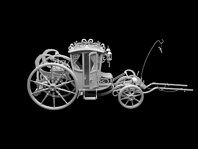 European-style carriage 3d model