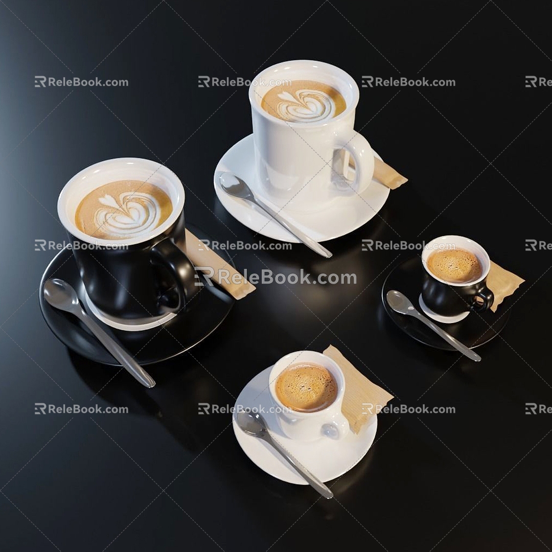 Modern coffee coffee cup latte coffee cup mug mug espresso cappuccino coffee shop 3d model