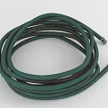 Durable Coiled Green Garden Hose With Two Metal End Connectors