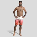 Modern Characters Western Men Static Characters Background Characters Realistic Characters Scanning Characters Beach Seaside Vacation Standing Posture 3d model