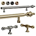 Various Design Door Handles With Gold And Silver Metal Finishes For Home Decor