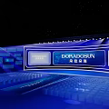 DORADOSUN Stage With Blue Lighting Starry Background Large Screen And Audience Seats