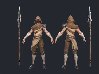 Desert Warrior Assassin 3d model