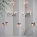 Modern Wall Mounted Decorative Lights With Geometric Shapes And Palm Leaves For Ambient Lighting