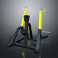 Home Fitness Equipment Strength Training Machine With Yellow Frames Black Seat And Stable Structure