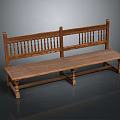 Traditional Wooden Leisure Chair Featuring Carved Backrest Classic Design And Sturdy Legs