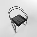 Modern Dining Chair with Black Metal Frame Mesh Seat and Sleek Curved Backrest