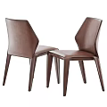 Modern Dining Table Set With Glass Top Wooden Legs And Leather Chairs
