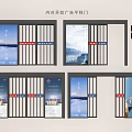 Public Facility Advertising Roller Shutter Doors With Inward Tilting Sliding Design For Commercial Areas