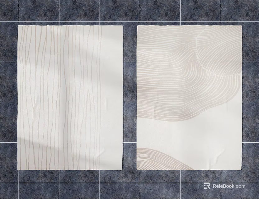 Square Carpets With Striped And Curved Line Patterns For Modern Home Decor 3d model