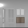 Modern White and Brown Louvered Folding Doors for Home Interior Design