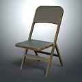 Vintage Green Folding Leisure Chair With Metal Frame Mesh Backrest And Distressed Finish