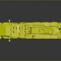 Red White Green Military Tactical Truck With Antenna And Rear Green Equipment