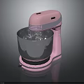 Pink Electric Stand Mixer With Modern Design And Metal Mixing Bowl