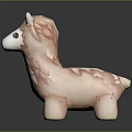 Pink Alpaca Shaped Decorative Ornament Set With Floral Pattern Cute Design For Home Decoration